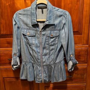 White House Black Market Light Blue “Jean Jacket”